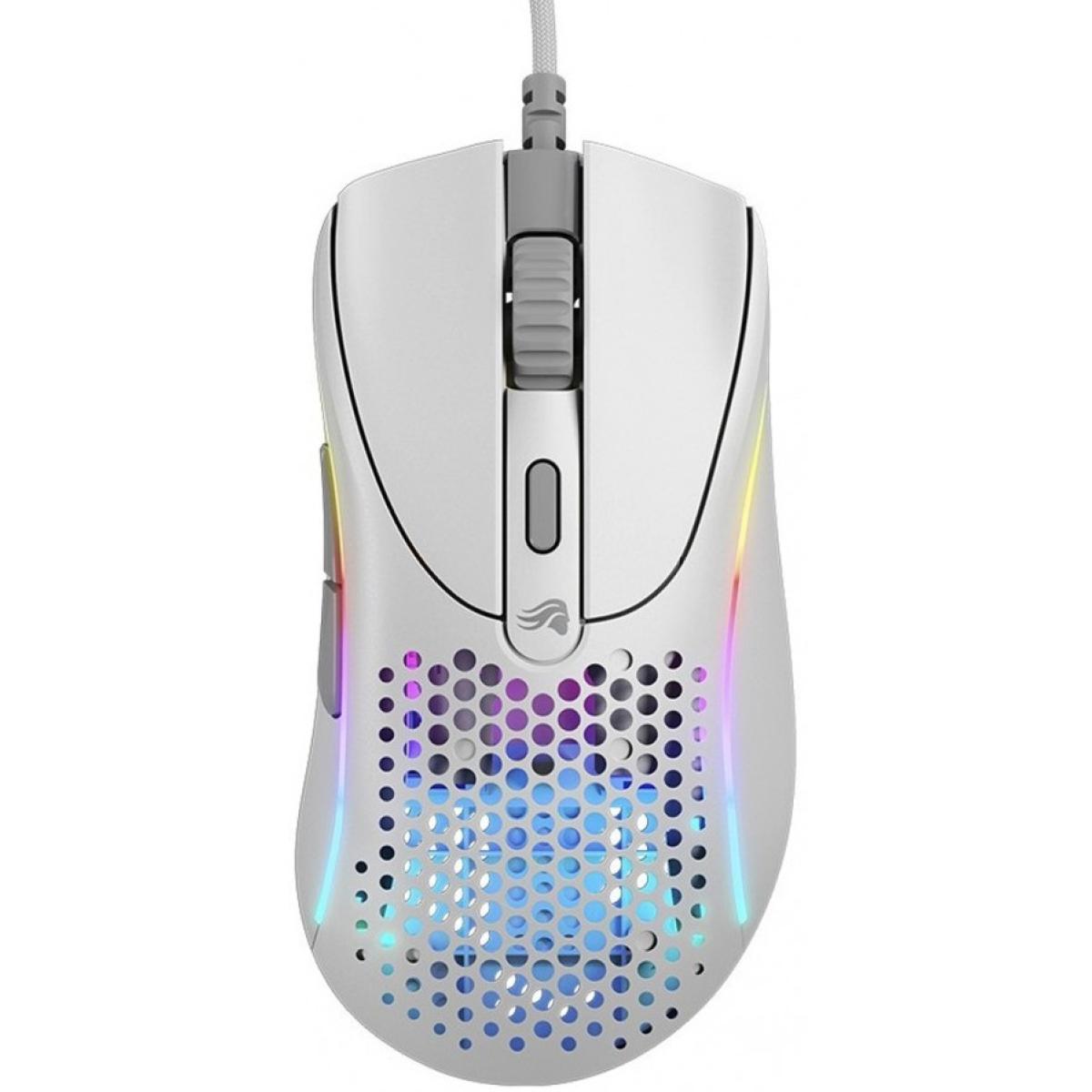 Glorious Model D 2 (White) RGB Wired Gaming Mouse 58g Lightweight, 26K DPI w/6 Programmable Buttons & Ergonomic Design