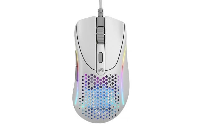 Glorious Model D 2 (White) RGB Wired Gaming Mouse 58g Lightweight, 26K DPI w/6 Programmable Buttons & Ergonomic Design