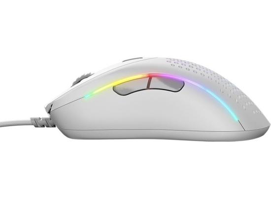 Glorious Model D 2 (White) RGB Wired Gaming Mouse 58g Lightweight, 26K DPI w/6 Programmable Buttons & Ergonomic Design