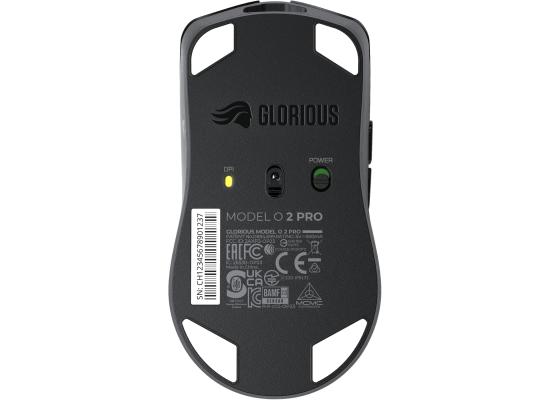 Glorious Gaming Model O 2 PRO Wireless Gaming Mouse - 2.4GHz Wireless 1ms delay, 100M clicks, 57g Ultralight, Long Battery Life, 26K DPI BAMF 2.0 Sensor, Ambidextrous, 6 Buttons, PTFE Feet- Black