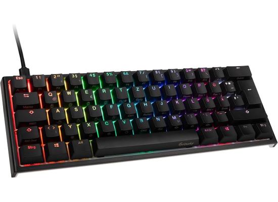 Ducky One 2 Mini 60% RGB (Cherry MX Silver) Double-Shot, Detachable USB Type-C Wired Black Mechanical Gaming Keyboard 