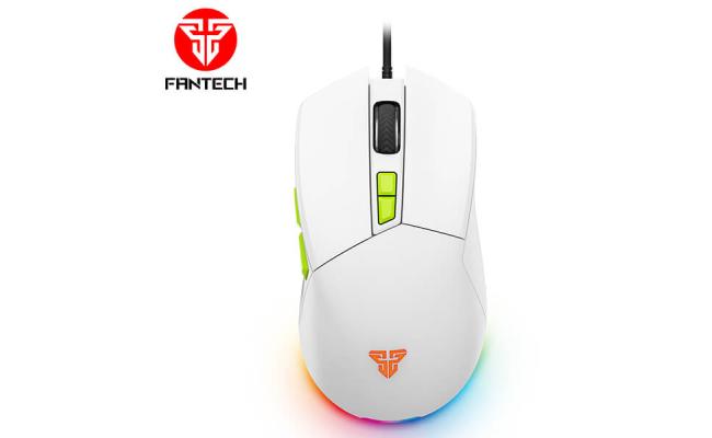 FANTECH PHANTOM II VX6 RGB Optical Wired (White) Gaming Mouse, 7200 DPI, 7 Programmable Buttons