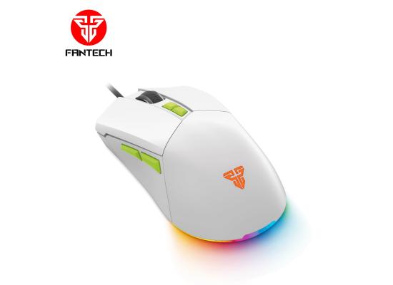 FANTECH PHANTOM II VX6 RGB Optical Wired (White) Gaming Mouse, 7200 DPI, 7 Programmable Buttons