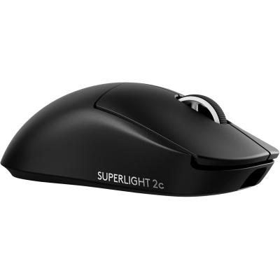 Pro X Superlight 2c Wireless Gaming Mouse: 51g Compact Mini Size, Symmetrical Shape, <8 kHz Polling, 44K DPI, PowerPlay Wireless Charging Supported, USB-C, 5 Programmable Buttons, For PC/Mac - Black