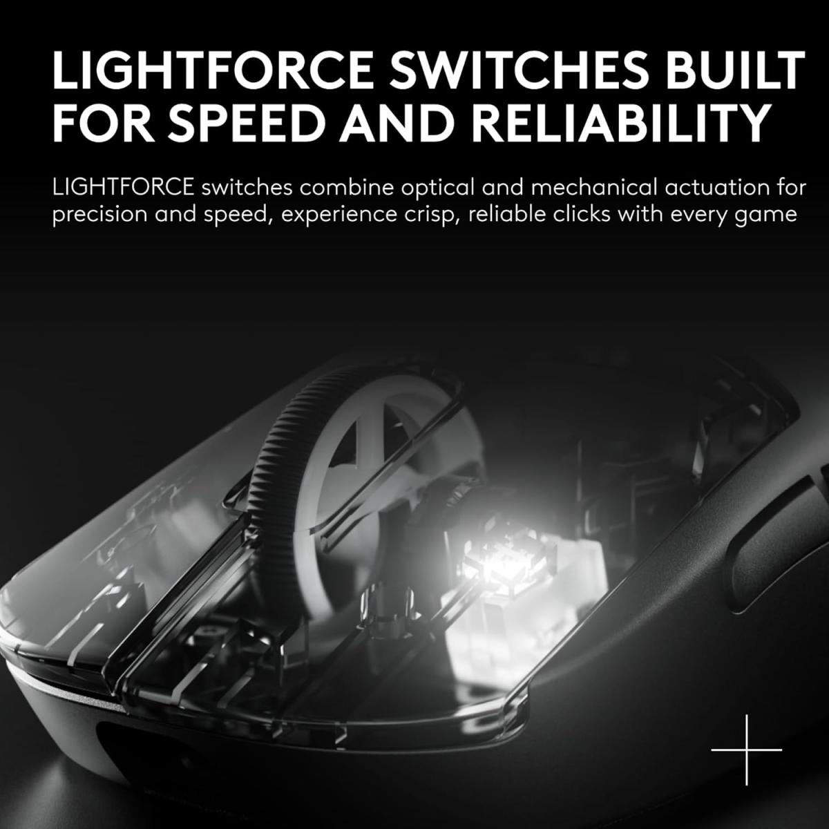 Pro X Superlight 2c Wireless Gaming Mouse: 51g Compact Mini Size, Symmetrical Shape, <8 kHz Polling, 44K DPI, PowerPlay Wireless Charging Supported, USB-C, 5 Programmable Buttons, For PC/Mac - Black
