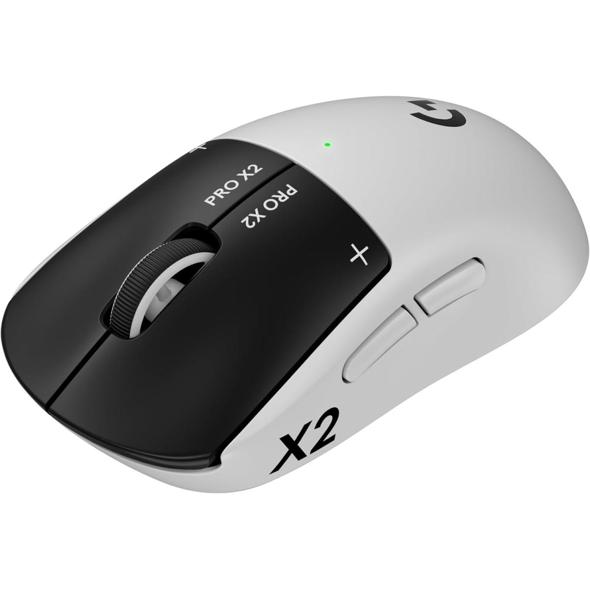 Logitech G PRO X2 SUPERSTRIKE Wireless Gaming Mouse: Customizable Haptic Rapid Trigger Magnetic Analog Switches, HITS Tecnology , TUNABLE ACTUATION,USB-C, 8K Polling, for PC/Mac - Lunar Eclipse.