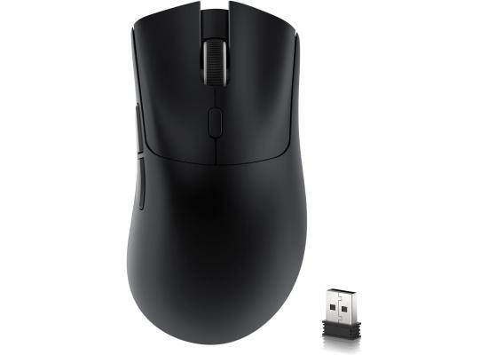 ATTACK SHARK R1 Wireless Gaming Mouse,Tri-Mode Connection (2.4G/Wired/BT5.2),55g Lightweight,18K DPI Optical Sensor,HUYU 20 Million Key Life,Ergonomic Design,for PC/Laptop/Win/Mac(Black)