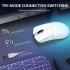 ATTACK SHARK R1 Wireless Gaming Mouse,Tri-Mode Connection (2.4G/Wired/BT5.2),55g Lightweight,18K DPI Optical Sensor,HUYU 20 Million Key Life,Ergonomic Design,for PC/Laptop/Win/Mac(White)