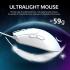 ATTACK SHARK R1 Wireless Gaming Mouse,Tri-Mode Connection (2.4G/Wired/BT5.2),55g Lightweight,18K DPI Optical Sensor,HUYU 20 Million Key Life,Ergonomic Design,for PC/Laptop/Win/Mac(White)