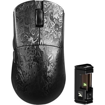 ATTACK SHARK R11 Ultra 8K Carbon Fiber Wireless Gaming Mouse,PAW3950 MAX Sensor,49g Ultra-Lightweight,Nordic 52840 MCU Chip,42000 DPI,Wired/BT/2.4GHz Wirelss Programmable Mouse for PC/Mac, (Forged Black)