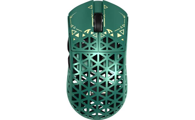 ATTACK SHARK R5Ultra 8K Carbon Fiber Wireless Gaming Mouse with 42000 DPI -PAW3950 MAX Sensor -39g Ultra-Lightweight-Nordic 52840 MCU Chip-Wired/BT/2.4GHz Wirelss Programmable Mouse for PC/Mac (Green)