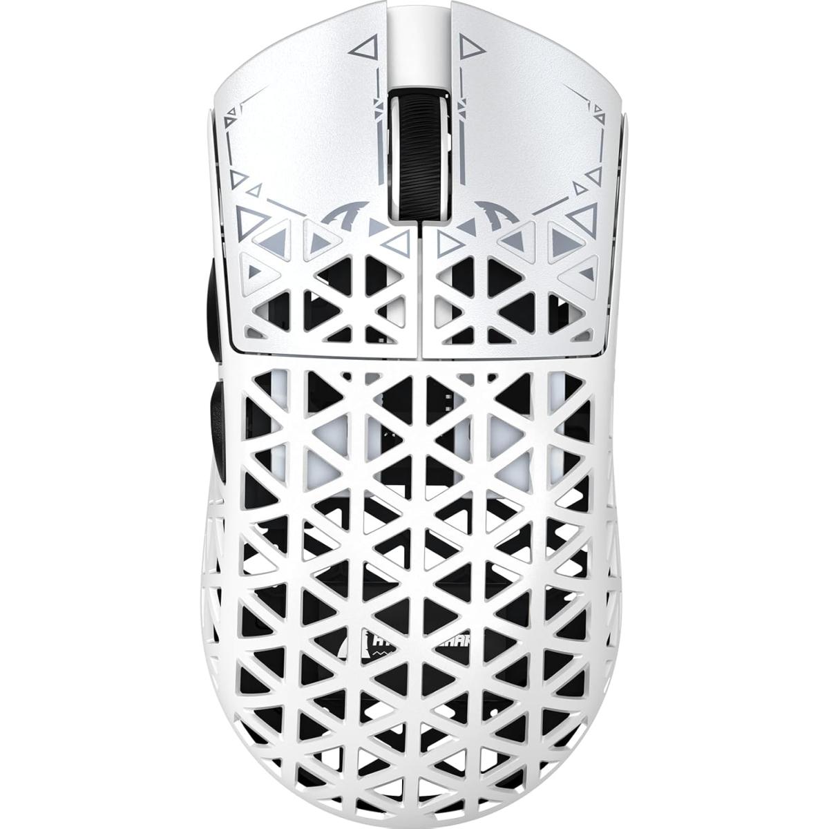 ATTACK SHARK R5Ultra 8K Carbon Fiber Wireless Gaming Mouse with 42000 DPI -PAW3950 MAX Sensor -39g Ultra-Lightweight-Nordic 52840 MCU Chip-Wired/BT/2.4GHz Wirelss Programmable Mouse for PC/Mac (White)