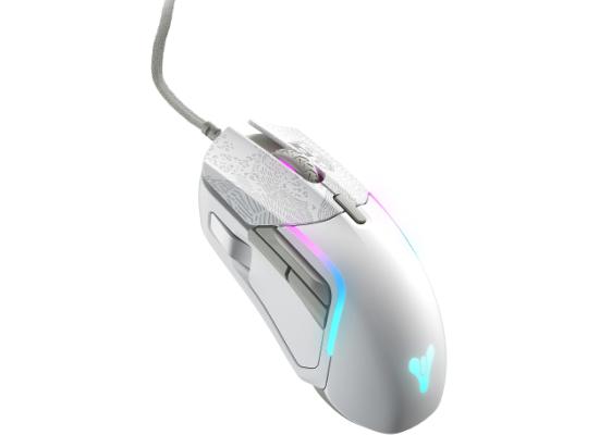 SteelSeries Rival 5 Destiny 2 Limited Edition Wired Prism RGB Lighting TrueMove Optical Sensor Ergonomic Gaming Mouse, 18000 CPI, Golden Micro IP54 Switches