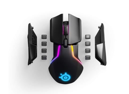 SteelSeries Rival 650 Quantum Wireless Gaming Mouse Rapid Charging Battery 12000 Cpi Truemove3+ Dual Optical Sensor w/ 8 RGB Zone Lighting