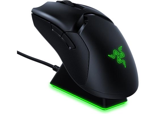 Razer Viper Ultimate w/ Charging Dock Ambidextrous HyperSpeed Wireless Gaming Mouse 20K DPI Optical Switch 70 Hours of Battery Chroma RGB Lighting w/ 8 Programmable Buttons-Black