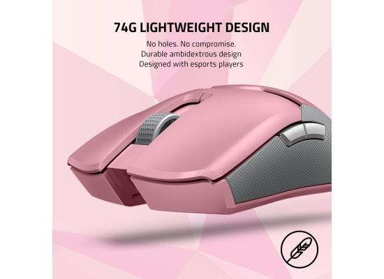 Razer Viper Ultimate w/ Charging Dock Ambidextrous HyperSpeed Wireless Gaming Mouse 20K DPI Optical Switch 70 Hours of Battery Chroma RGB Lighting w/ 8 Programmable Buttons - Quartz