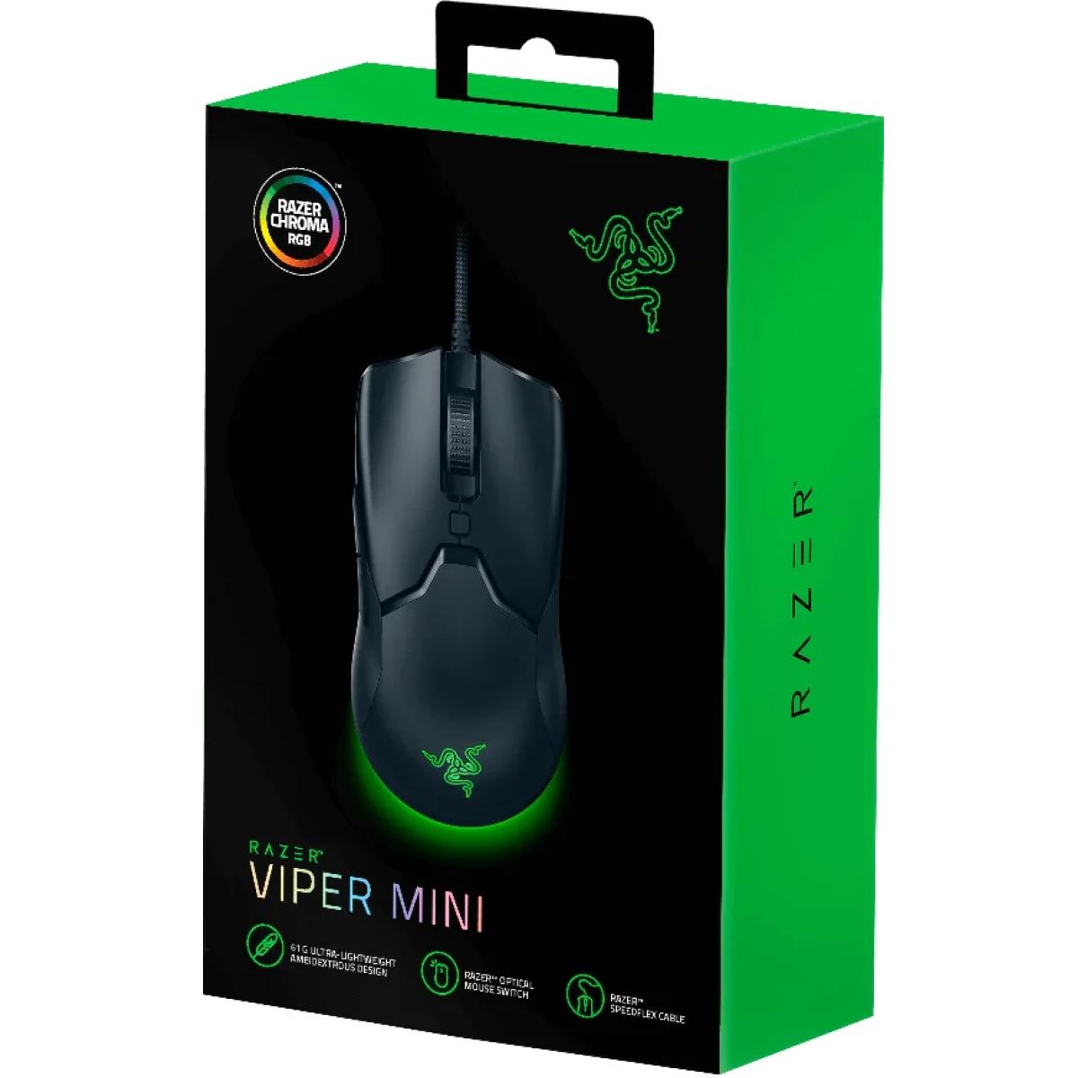 Razer Viper MinI LightWeight Wired Gaming Mouse 8500 DPI Optical Switch Chroma RGB Lighting w/ 6 Programmable Buttons-Black