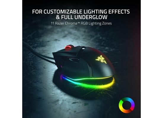 Razer Basilisk V3 Chroma RGB Wired Gaming Mouse, 11 Programmable Buttons, HyperScroll Tilt Wheel, 26K Optical Sensor - Black
