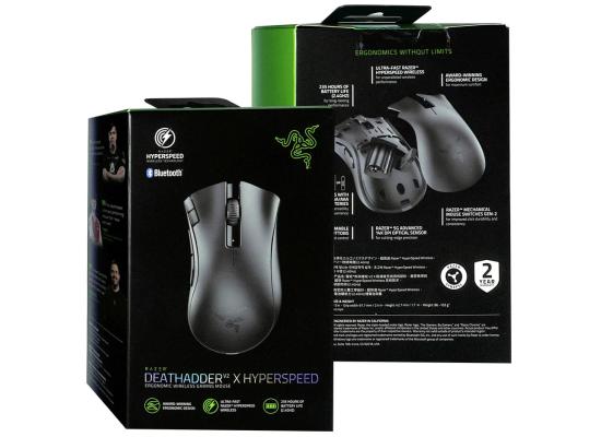 Razer DeathAdder V2 X HyperSpeed Wireless (2.4GHz) Gaming Mouse 14K DPI Optical Sensor Mechanical Switch 235 Hours of Battery w/ 7 Programmable Buttons-Black