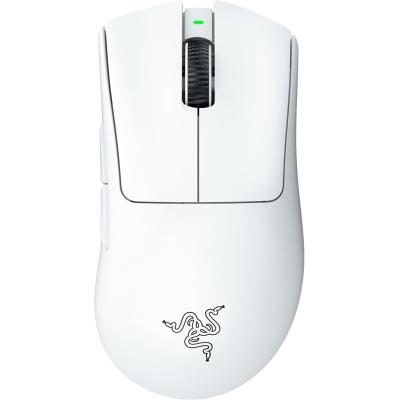 Razer DeathAdder V3 Pro Wireless Gaming Mouse: 64g Lightweight Ergonomic - 30K DPI Optical Sensor - Gen-3 Optical Switches - 8 Programmable Controls - Up to 90 Hr Battery - White