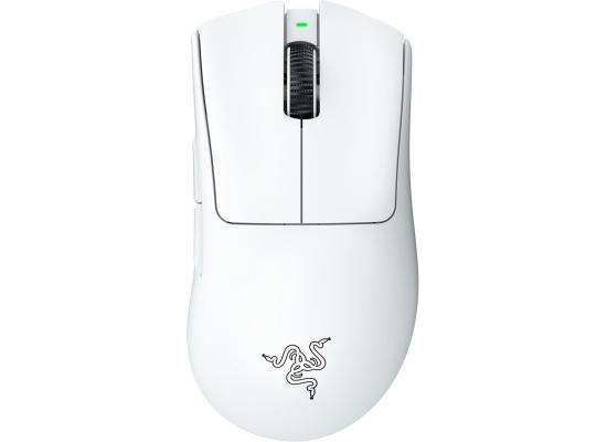 Razer DeathAdder V3 Pro Wireless Gaming Mouse: 64g Lightweight Ergonomic - 30K DPI Optical Sensor - Gen-3 Optical Switches - 8 Programmable Controls - Up to 90 Hr Battery - White