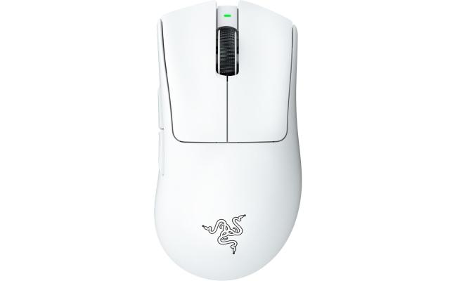 Razer DeathAdder V3 Pro Wireless Gaming Mouse: 64g Lightweight Ergonomic - 30K DPI Optical Sensor - Gen-3 Optical Switches - 8 Programmable Controls - Up to 90 Hr Battery - White
