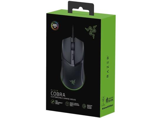 Razer Cobra Chroma RGB Lightweight Wired Gaming Mouse 58g Lightweight Design w/Gen-3 Optical Switches Precise 8500 DPI Optical Sensor- Black