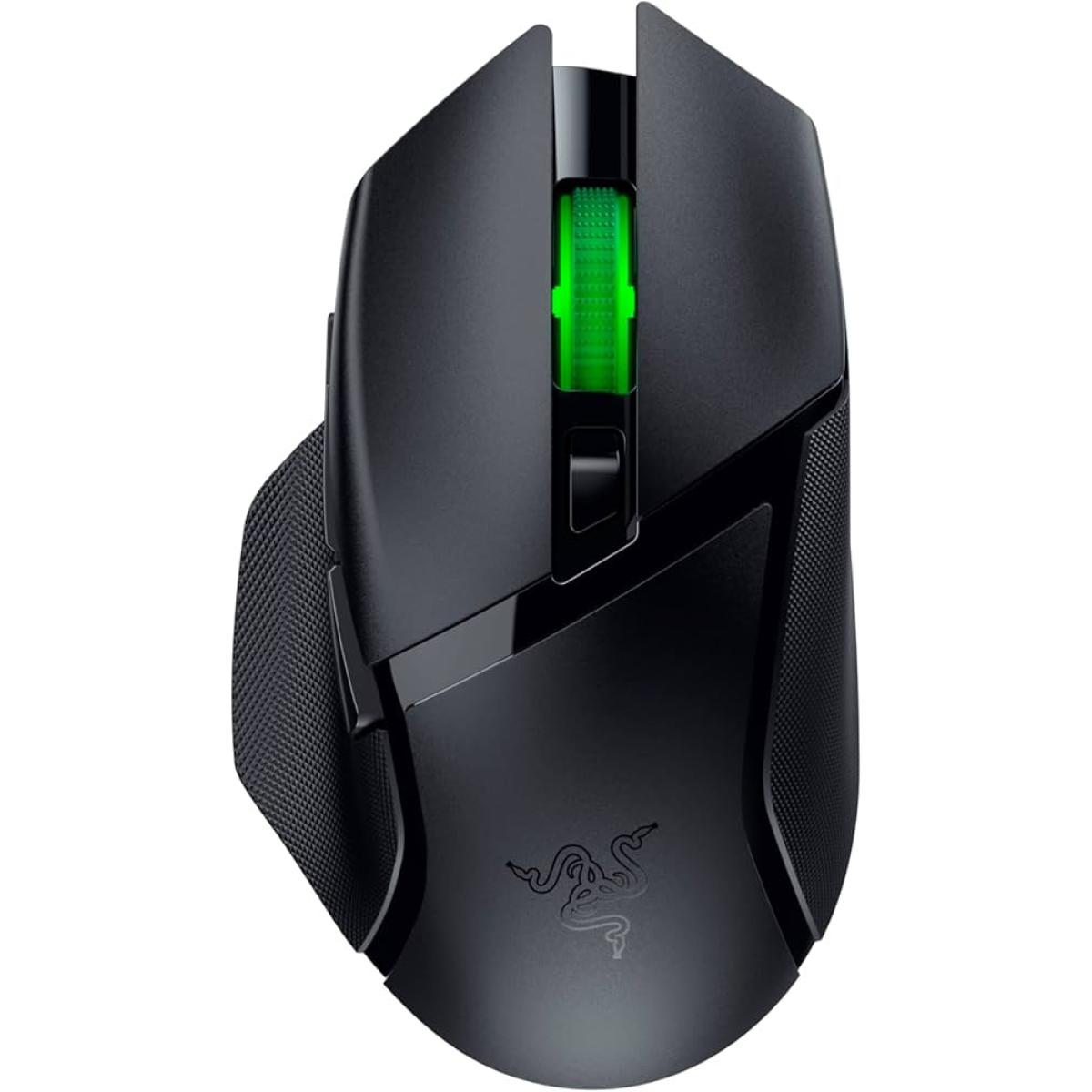 Razer Basilisk V3 X HyperSpeed Chroma RGB Wireless+Bluetooth Gaming Mouse, 7 Programmable Buttons, HyperSpeed Wireless, 5G Advanced 18K Optical Sensor - Black