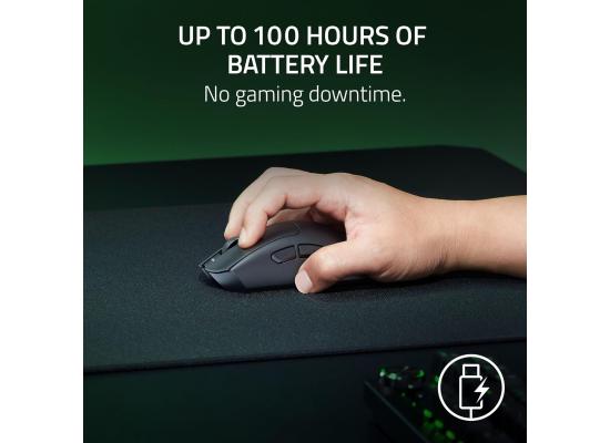 Razer DeathAdder V3 HyperSpeed Wireless Lightweight Optical Gaming Mouse, 26K DPI, Up To 100Hr Battery Life w/ Mechanical Switches, USB-C Charging & 8 Programmable Controls - Black