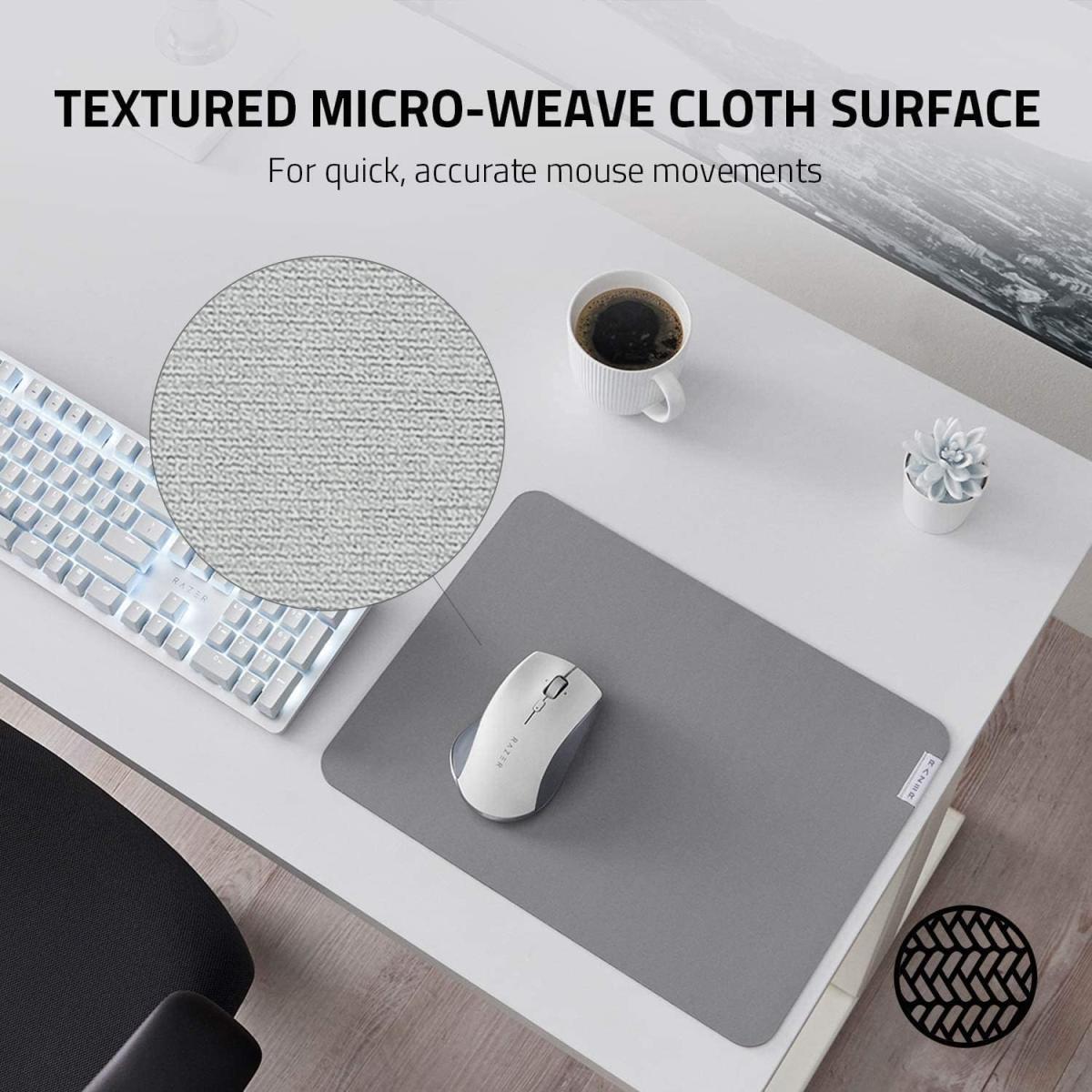Razer Pro Glide Medium Soft Thick Mouse Mat w/ High-Density Rubber Foam, Textured Micro-Weave Cloth Surface Pad, Anti-Slip Base (360 x 275 x 3mm)
