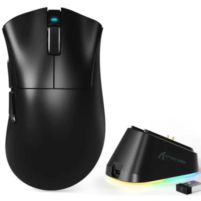 ATTACK SHARK V3 Pro Ultra-Light Wireless Gaming Mouse,PAW3311 Sensor, 500mAh, 62g, 25KDPI 2.4G/BT/USB-C Rechargeable Wireless Mouse with 5 Programmable Buttons for Laptop,PC,Mac Gamer (Black)