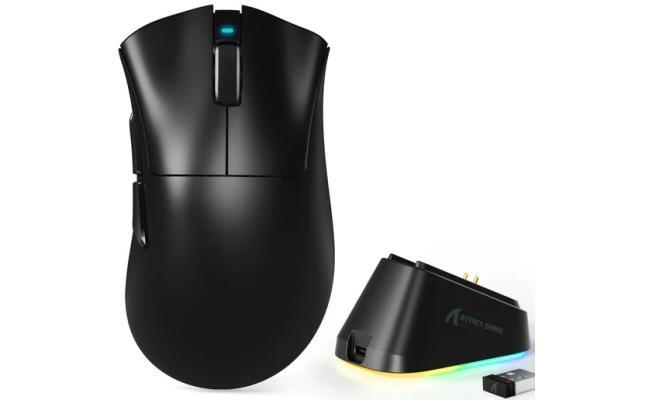 ATTACK SHARK V3 Pro Ultra-Light Wireless Gaming Mouse,PAW3311 Sensor, 500mAh, 62g, 25KDPI 2.4G/BT/USB-C Rechargeable Wireless Mouse with 5 Programmable Buttons for Laptop,PC,Mac Gamer (Black)