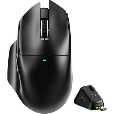 ATTACK SHARK V6 65g Wireless Gaming Mouse with RGB Magnetic Charging Dock,BT/2.4GHz Wireless/Wired Mouse 1K Polling,PixArt PAW3311 Sensor,25000DPI,Office Gamer Mice for PC/Win/Mac(Black)