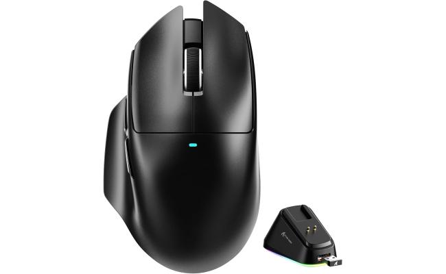 ATTACK SHARK V6 65g Wireless Gaming Mouse with RGB Magnetic Charging Dock,BT/2.4GHz Wireless/Wired Mouse 1K Polling,PixArt PAW3311 Sensor,25000DPI,Office Gamer Mice for PC/Win/Mac(Black) ATTACK SHARK V6 65g Wireless Gaming Mouse with RGB Magnetic Charging Dock,BT/2.4GHz Wireless/Wired Mouse 1K Polling,PixArt PAW3311 Sensor,25000DPI,Office Gamer Mice for PC/Win/Mac(Black)