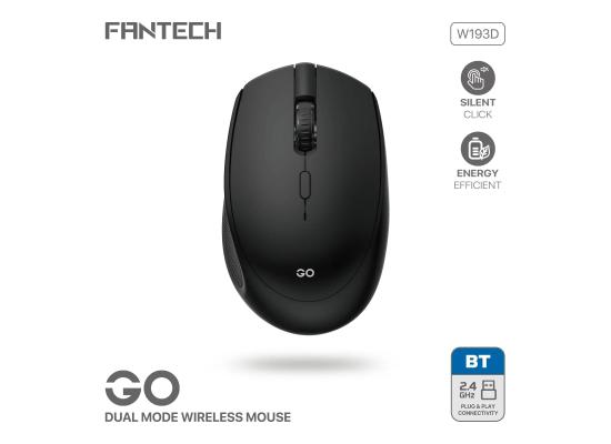 FANTECH W193D GO Dual Mode Wireless Mouse Black