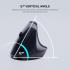 Fantech Comfy W195R Vertical Ergonomic Wireless Mouse – Silent Clicks, 2.4GHz & Bluetooth, Office & Home Use (Black)