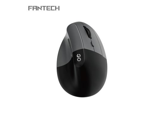 Fantech Comfy W195R Vertical Ergonomic Wireless Mouse – Silent Clicks, 2.4GHz & Bluetooth, Office & Home Use (Black)