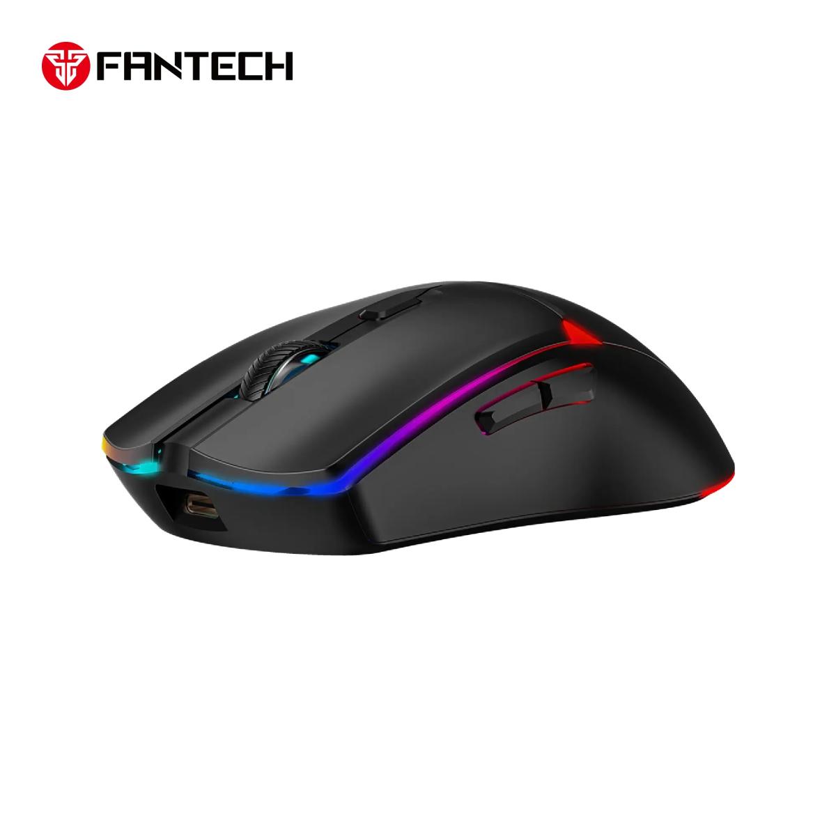 FANTECH WG7V2 CRYPTO II Wireless Gaming Mouse - White, Switch Lifetime: 20 Million Clicks Sensor: Optical Gaming Sensor DPI (Max): 12000 DPI-Black