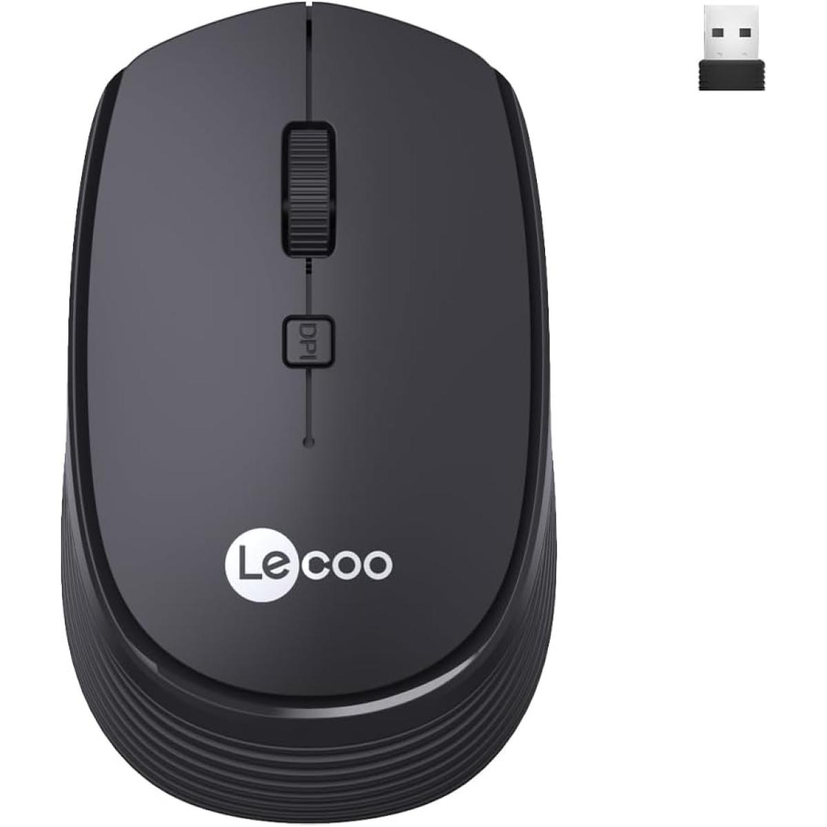 Lecoo WS202 1600 DPI Wireless Mouse Black, Discover comfort in the work and office mouse.