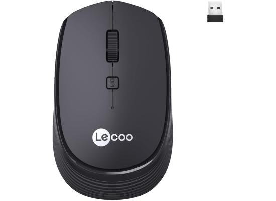 Lecoo WS202 1600 DPI Wireless Mouse Black, Discover comfort in the work and office mouse.