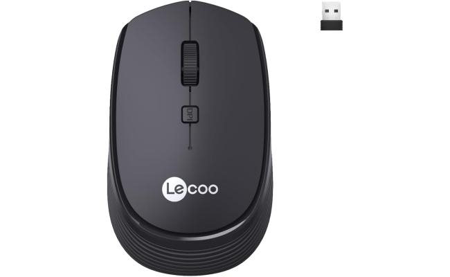Lecoo WS202 1600 DPI Wireless Mouse Black, Discover comfort in the work and office mouse.