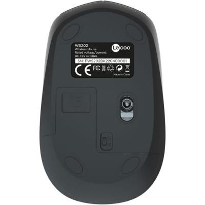 Lecoo WS202 1600 DPI Wireless Mouse Black, Discover comfort in the work and office mouse.