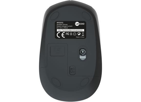 Lecoo WS202 1600 DPI Wireless Mouse Black, Discover comfort in the work and office mouse.