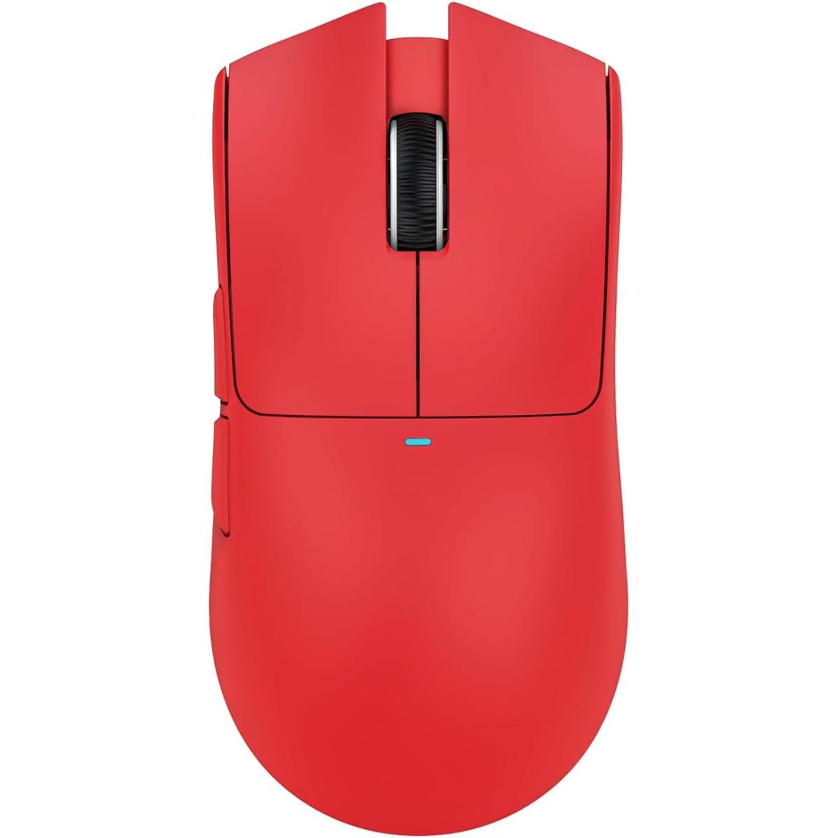 ATTACK SHARK X11 Lightweight Wireless Gaming Mouse with RGB Charging Dock,Tri-Mode-2.4G/USB-C Wired/BT,22K DPI,PAW3311 Optical Sensor,HUYU Switch, 5 programmable Buttons for PC/Mac(Red)