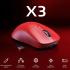 ATTACK SHARK X3 Wireless Gaming Mouse, 49g Ergonomic Computer Mouse, Triple Modes PAW3395 26K DPI Optical Sensor, 200h Battery Life, Programmable Buttons, Gaming Accessories for PC/Laptop/Mac (Red)