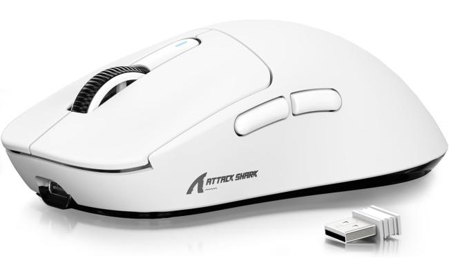 ATTACK SHARK X3 Wireless Gaming Mouse, 49g Ergonomic Computer Mouse, Triple Modes PAW3395 26K DPI Optical Sensor, 200h Battery Life, Programmable Buttons, Gaming Accessories for PC/Laptop/Mac (White) ATTACK SHARK X3 Wireless Gaming Mouse, 49g Ergonomic Computer Mouse, Triple Modes PAW3395 26K DPI Optical Sensor, 200h Battery Life, Programmable Buttons, Gaming Accessories for PC/Laptop/Mac (White)