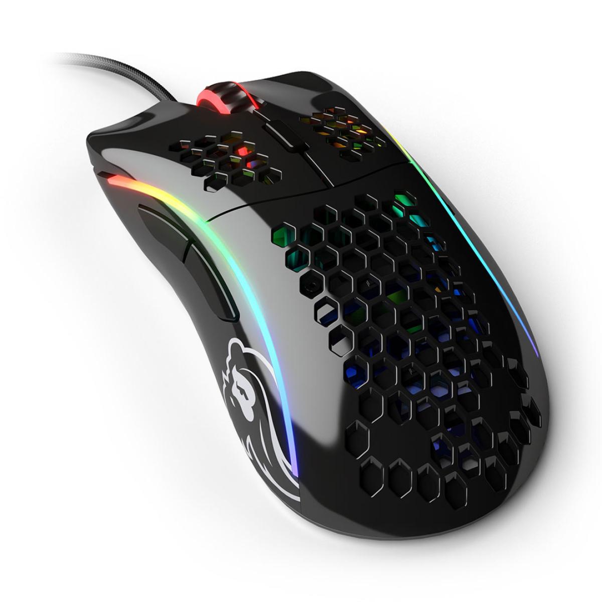 Glorious Model D MINUS (Glossy Black) Gaming Mouse 12000DPI Pixart 3360 Sensor Optical RGB 62G