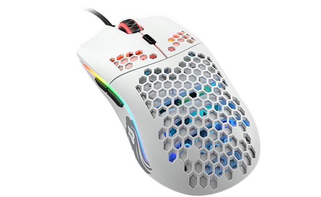 Glorious Model D Minus (Glossy White) Gaming Mouse 12000DPI  Pixart 3360 Optical Sensor RGB 62G - small hand