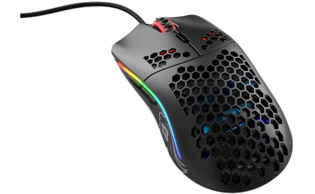 Glorious Model O Minus (Glossy Black) Gaming Mouse 12000DPI  Pixart 3360 Optical Sensor RGB 59G - Small Hand