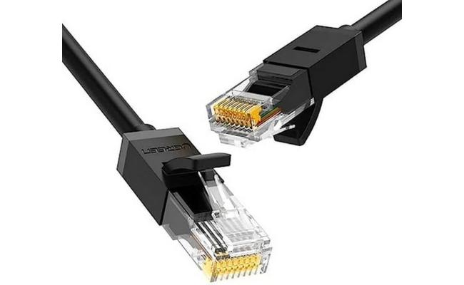UGREEN NW102-20160 2M Cat 6 U/UTP Lan Cable with Gold-Plated conductor, 8-Core Twisted-Pair & Data Transmission Upto 1000MBPS - Black